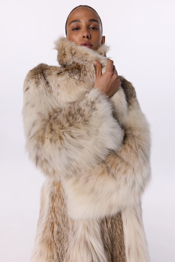 Вінтажна шуба з рисі 