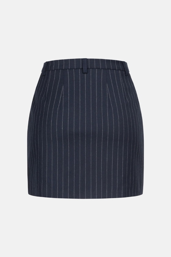 Спідниця міні вовняна з високою посадкою 