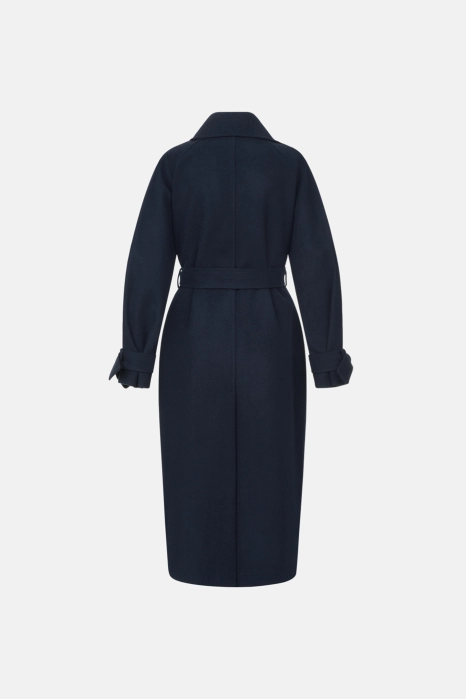 Maxi coat with dropped sleeves